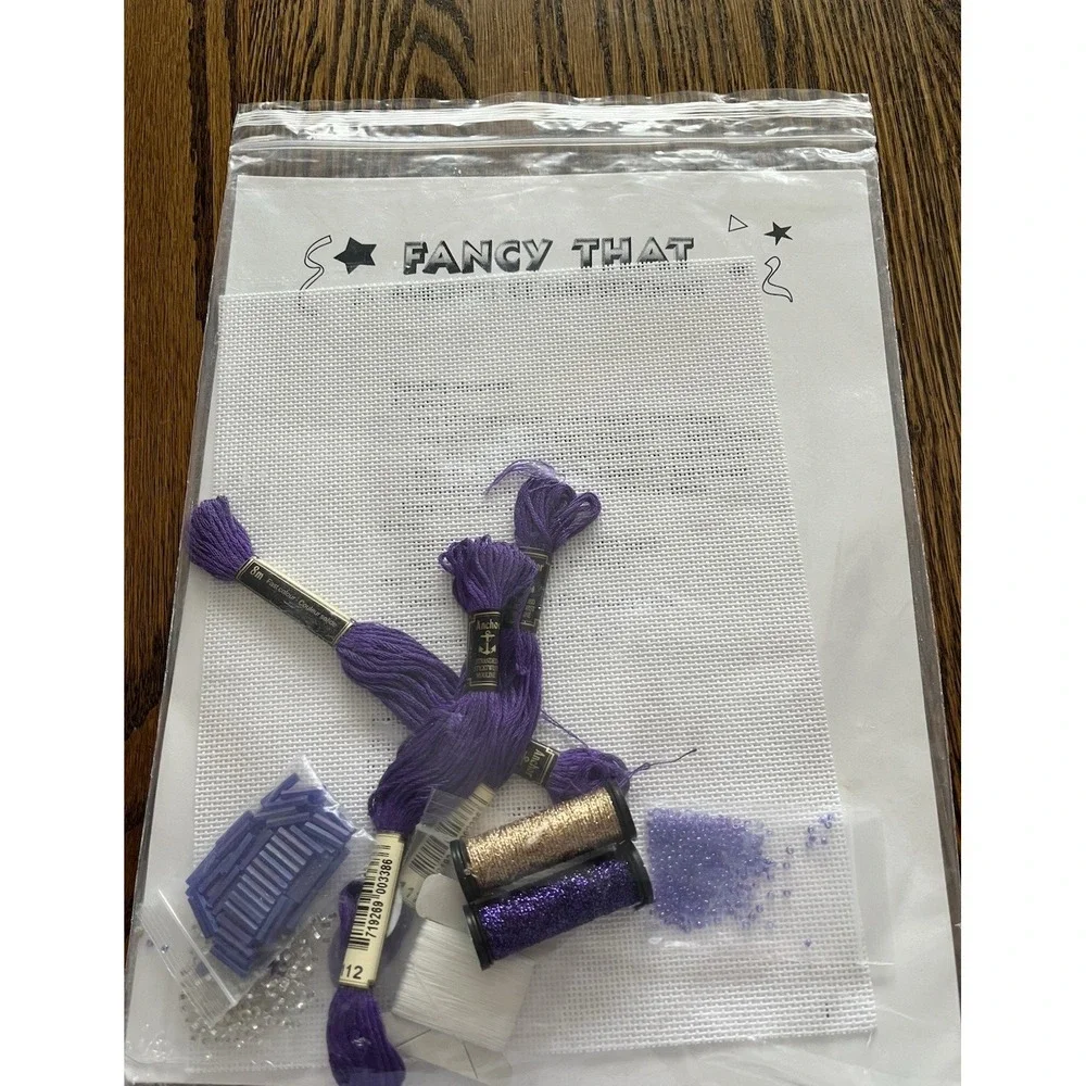 1995 Fancy That Series Amethyst Ice Mini Stocking Ornament Kit Kaitlyn Marie VTG